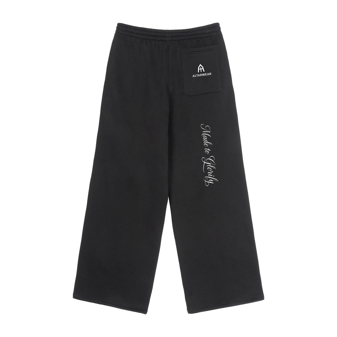 Fleece Drawstring Straight-Leg Sweatpants