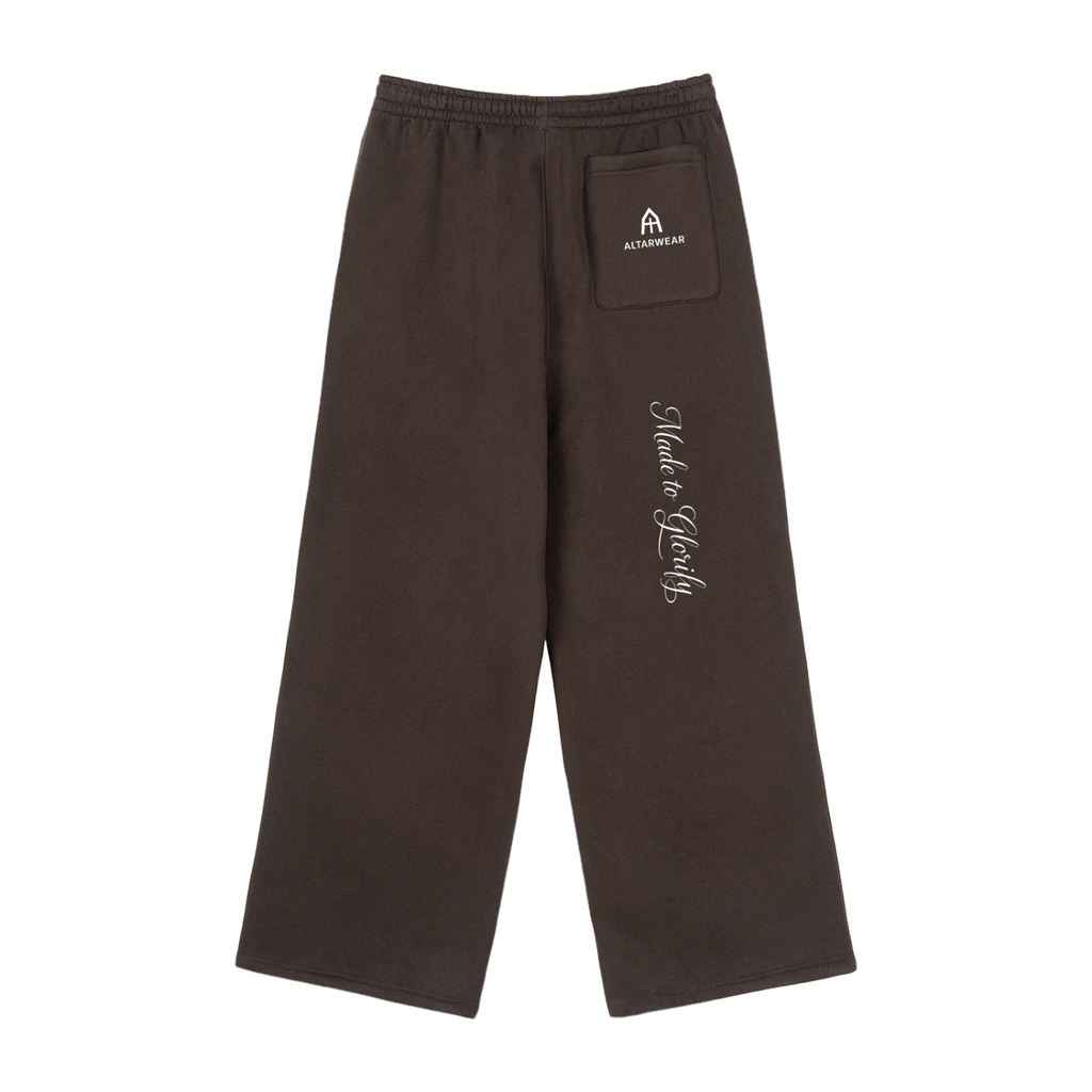 Fleece Drawstring Straight-Leg Sweatpants